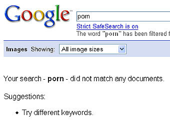   "porn"        Google