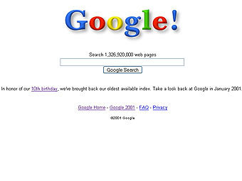   Google 2001