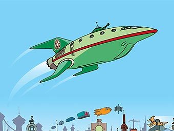 Космический корабль по доставке грузов из мультсериала "Футурама" Космический корабль по доставке грузов из мультсериала "Футурама"