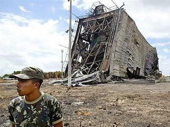 Останки стартовой площадки для запуска ракеты-носителя VLS-1 после ее взрыва в 2003 году. Фото ©AFP Останки стартовой площадки для запуска ракеты-носителя VLS-1 после ее взрыва в 2003 году. Фото ©AFP