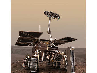 Компьютерная модель марсохода ExoMars. Изображение с сайта ESA Компьютерная модель марсохода ExoMars. Изображение с сайта ESA