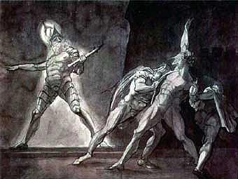 Репродукция картины  Генри Фюзели "Гамлет и призрак его отца" Репродукция картины  Генри Фюзели "Гамлет и призрак его отца"