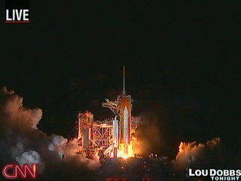 Старт "Индевора". Съемки CNN Старт "Индевора". Съемки CNN